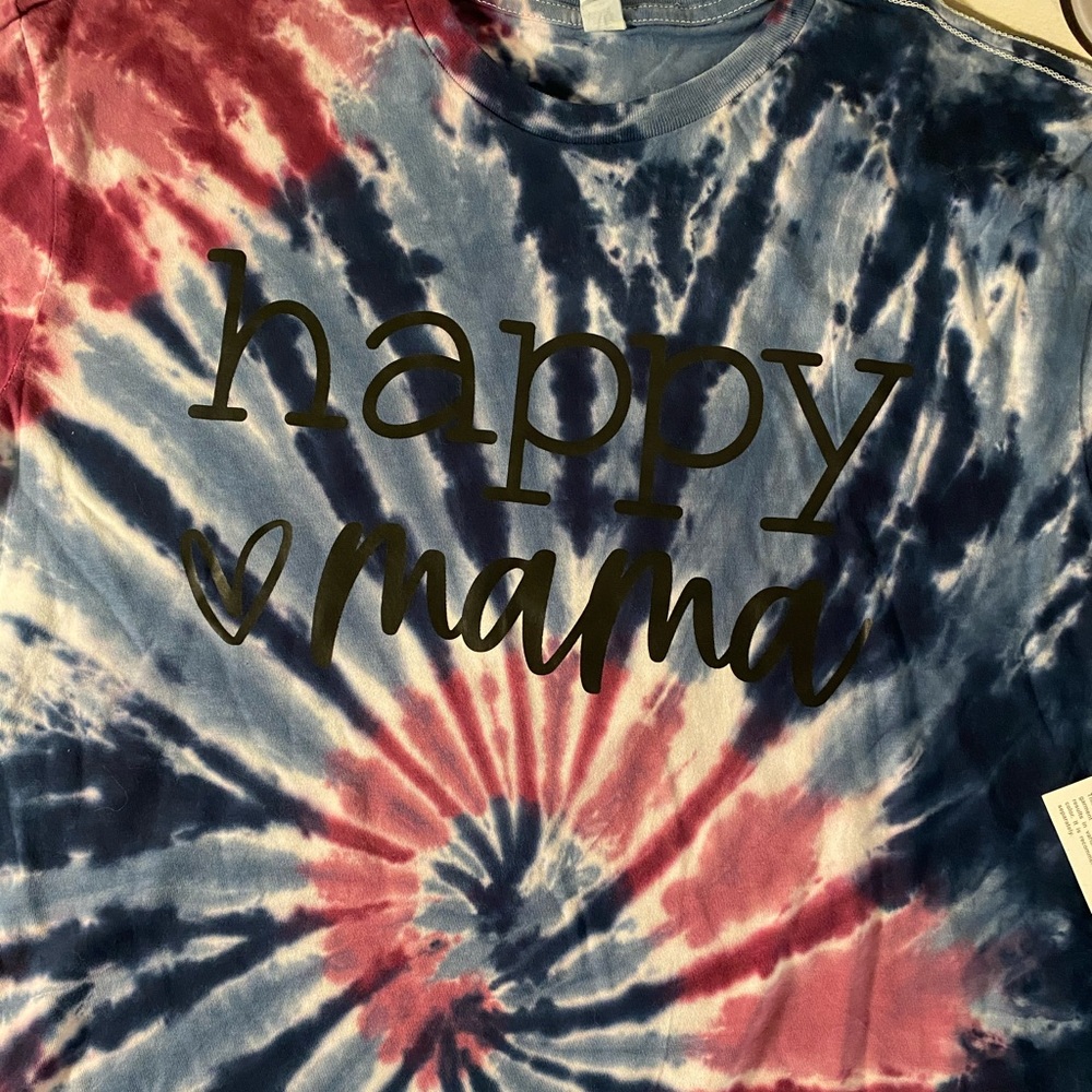 Tie dye happy mama tee